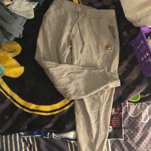 fila sweatpants grey